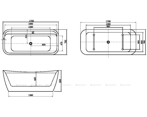 Акриловая ванна Allen Brau Infinity 2 170x78 2.21002.21