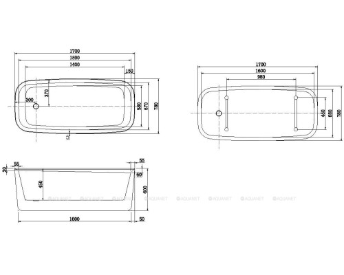Акриловая ванна Allen Brau Infinity 3 170x78 2.21003.20
