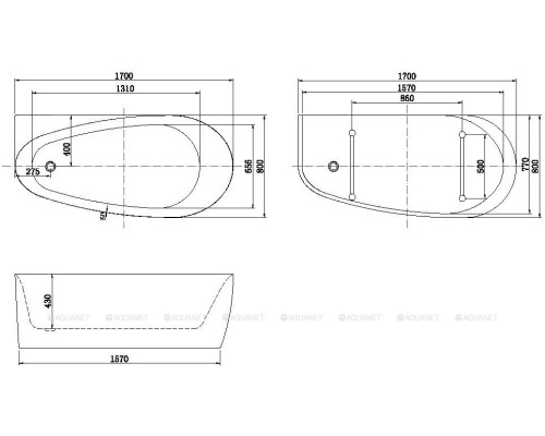 Акриловая ванна Allen Brau Priority 2 170x80 2.31002.21