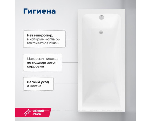 Акриловая ванна Aquanet Bright 180x80 (с каркасом)