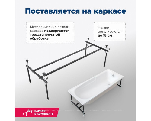 Акриловая ванна Aquanet Extra 170x70 (с каркасом)