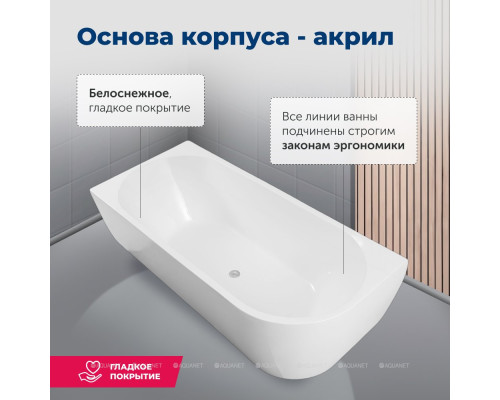 Акриловая ванна Aquanet Family Elegant A 180x80 3805-N-GW