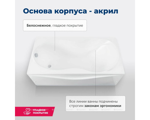 Акриловая ванна Aquanet Grenada 180x90 (с каркасом)