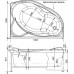 Акриловая ванна Aquanet Jamaica 160x100 R