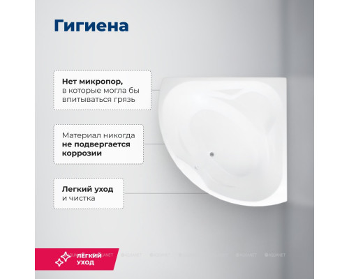 Акриловая ванна Aquanet Vitoria 130x130 (с каркасом)