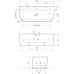 Акриловая ванна Cezares METAURO-INT-Wall-180-80-60-G-W-MATT