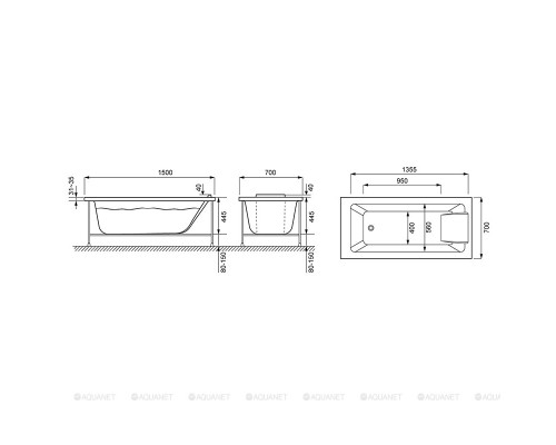 Акриловая ванна Jacob Delafon Sofa 150x70 E6D300RU-00