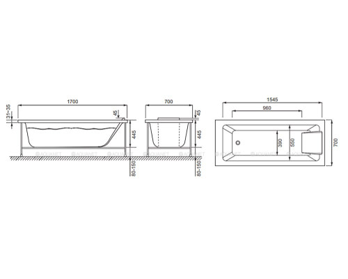 Акриловая ванна Jacob Delafon Sofa 170x70 E60518RU-00