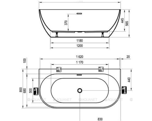Акриловая ванна Ravak Freedom 166x80 XC00100024