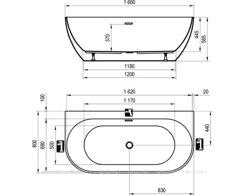Акриловая ванна Ravak Freedom W 166х80 XC00100027