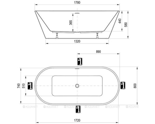 Акриловая ванна Ravak Solo 178x80 XC00100025