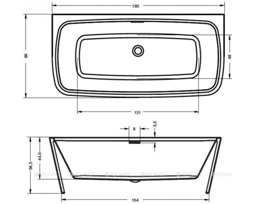 Акриловая ванна Riho Adore FS 180x86 BD0400500000000