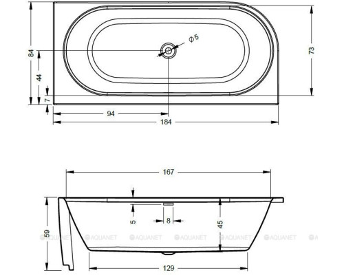 Акриловая ванна Riho Desire 184x84 L BD0600500000000