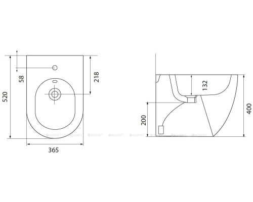 Биде напольный Allen Brau Reality 4.32005.31 черный матовый