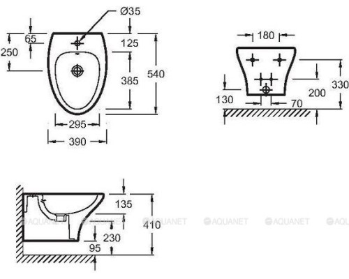 Биде подвесное Jacob Delafon Nouvelle Vague EMD0002-00