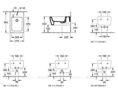 Биде подвесное Villeroy & Boch Memento 2.0 443300S5