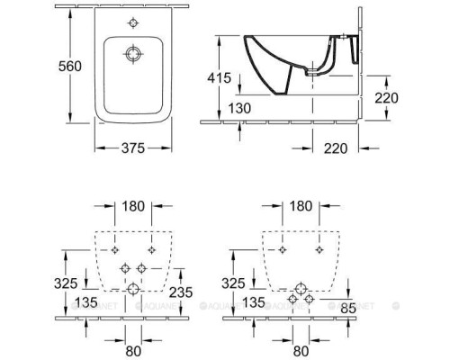 Биде подвесное Villeroy & Boch Venticello 4411 00 R1