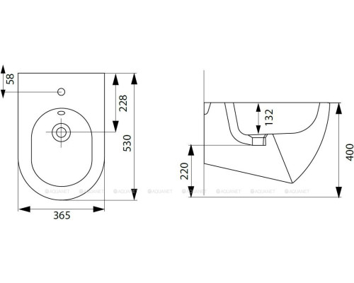 Биде подвесной Allen Brau Reality 4.32008.31 черный матовый