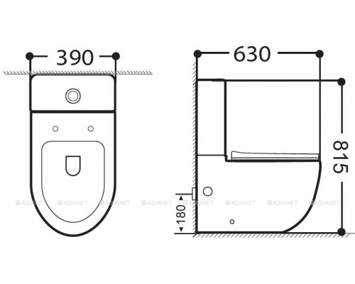 Унитаз-компакт Aquanet Rimless Cetus 2.0 C1 LX-2903