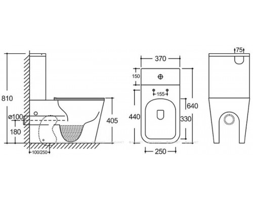 Унитаз-компакт Aquanet Tavr 3.0 C1 TORNADO