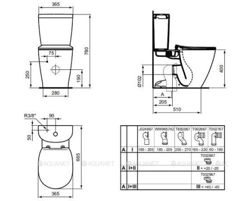 Унитаз-компакт Ideal Standard Connect E039701