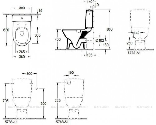 Унитаз-компакт Villeroy & Boch O'Novo 5689 R0 01
