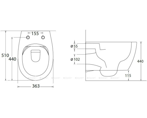 Унитаз подвесной Allen Brau Fantasy 4.11HC1.20 белый