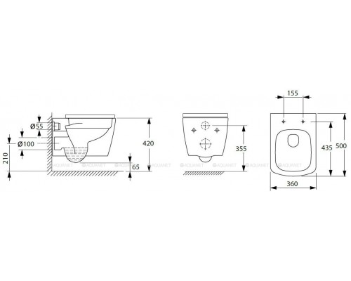 Унитаз подвесной Allen Brau Liberty 4.33004.20 белый