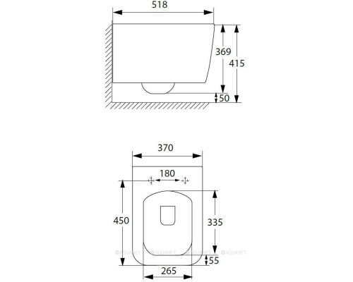 Унитаз подвесной Allen Brau Liberty 4.33007.31 черный матовый