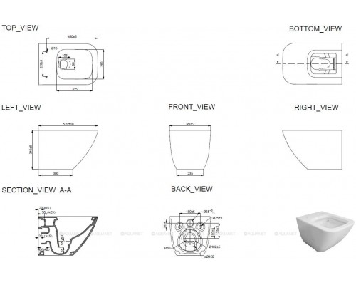 Унитаз подвесной Allen Brau Liberty 3 Tornado 4.33011.20 белый