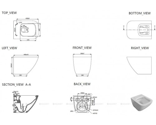 Унитаз подвесной Allen Brau Liberty 4.33012.20 белый