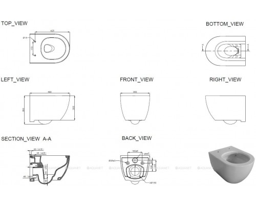 Унитаз подвесной Allen Brau Priority Tornado 4.31009.20 белый глянец