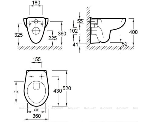 Подвесной унитаз Jacob Delafon Mideo E4345G