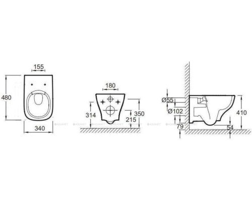 Подвесной унитаз Jacob Delafon Struktura EDF102-00