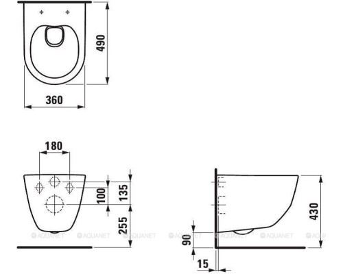 Подвесной унитаз Laufen Pro Rimless 8.2096.5.000.000.1