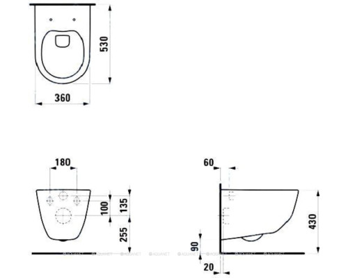 Подвесной унитаз Laufen Pro Rimless 8.2096.6.000.000.1