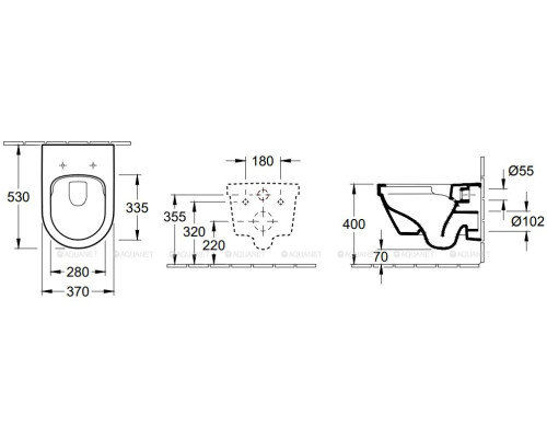 Чаша подвесного унитаза Villeroy & Boch Architectura 4694HR01