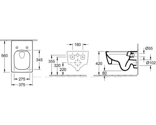 Унитаз подвесной Villeroy & Boch Memento 2.0 4633 R0 01
