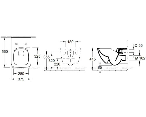 Подвесной унитаз Villeroy & Boch Venticello 4611R001