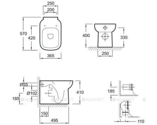 Унитаз приставной Jacob Delafon Replay E4776-00
