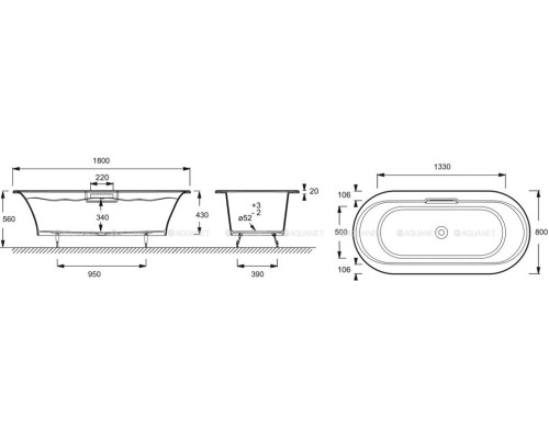 Чугунная ванна Jacob Delafon Volute 180x80 E6D038-00
