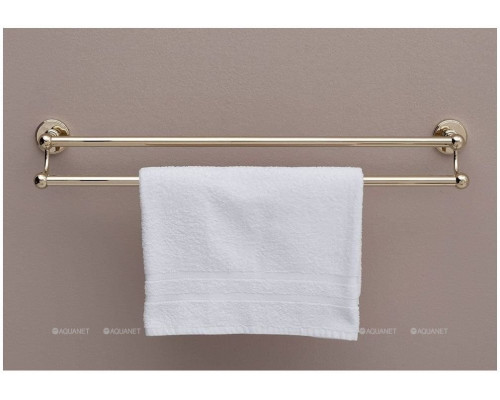 Держатель для полотенец Aquanet 4624D, золото (60 см, двухрядный)