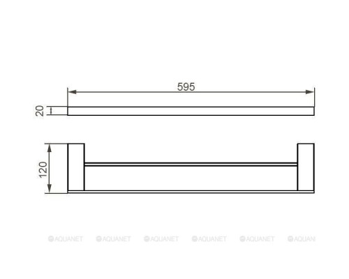 Держатель для полотенец Aquanet 5624D (60 см)