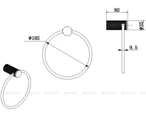 Держатель для полотенца Allen Brau Priority 4.0 6.31C14-MG графит браш