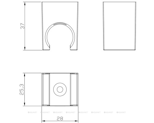 Держатель для ручного душа Aquanet AF000-031B