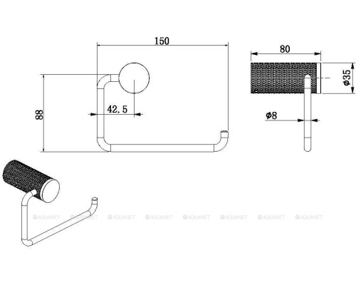 Держатель для туалетной бумаги Allen Brau Priority 4.0 6.31С07-BN никель браш