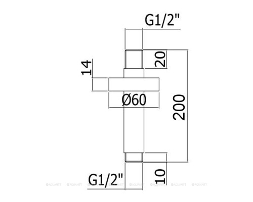 Держатель для верхнего душа Paffoni ZSOF065BO