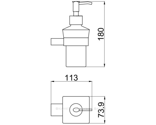 Дозатор для жидкого мыла Allen Brau Infinity 6.21006-31 белый/черный матовый