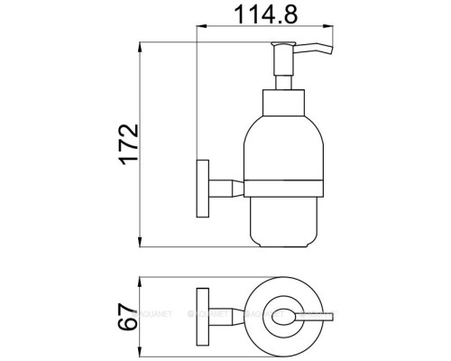 Дозатор для жидкого мыла Allen Brau Priority 6.31006-BN белый/никель браш