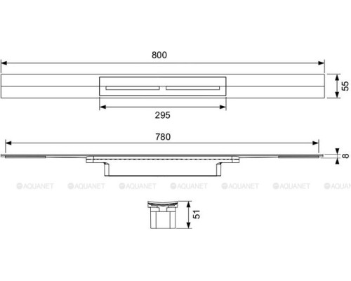 Дренажный профиль TECE TECEdrainprofile 670800